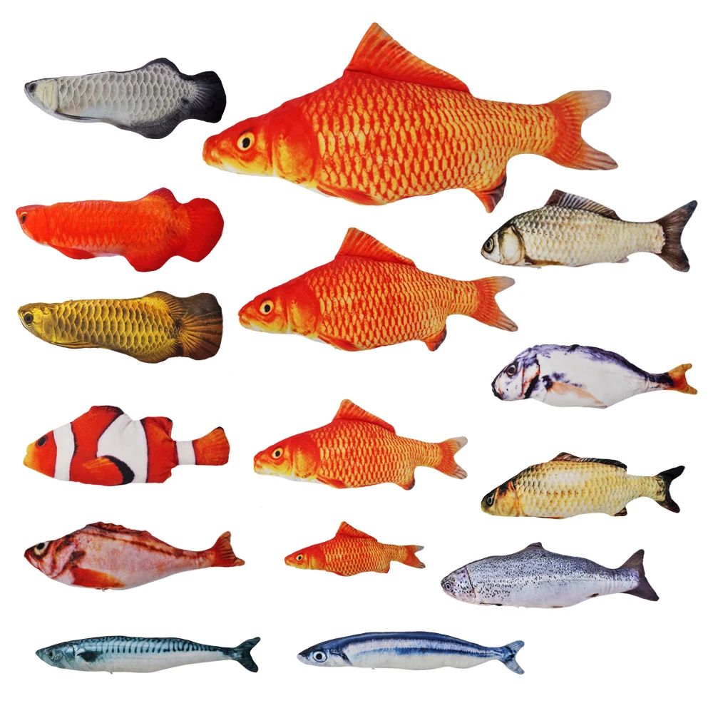 

New Floppy Fish Cat pet Toy Realistic plush Flopping Cat Kicker Fish cat Toy