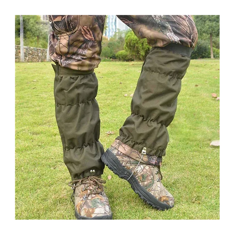 

Durable Waterproof 600D Oxford Snake Adjustable Fit Hunting Leg Gaiters With Metal Shoelace Hook And Leather Shoe Buckle