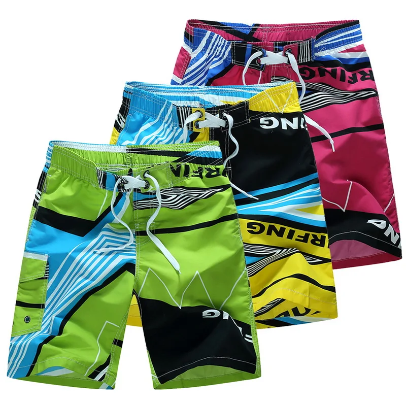 

Quick Drying Men Polyester Spandex Beach Wear Digital Printing Swimwear Trunk Short Borad Surf, Colors