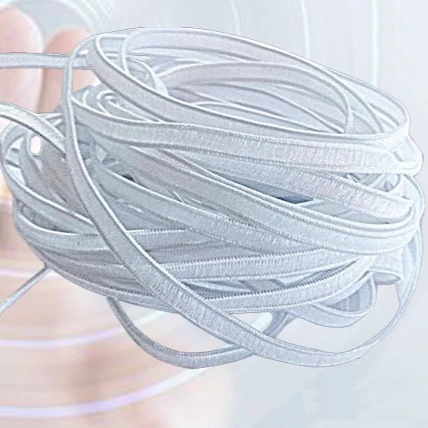 

4mm Double Rubber Elastic Band for Bouffant Cap and Shoe Cover, White