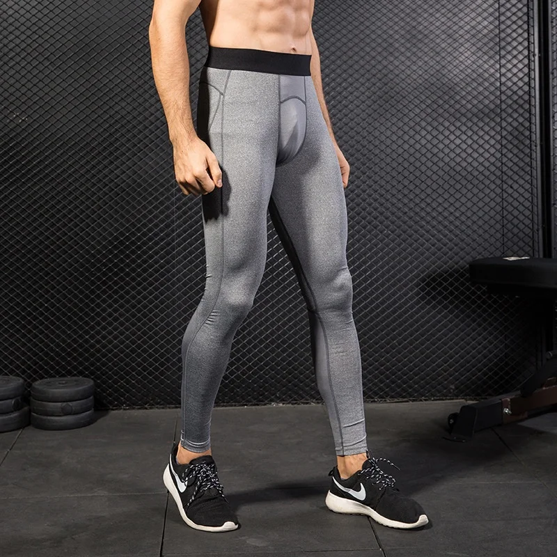 

Ready to ship mens top quality blank jogger pants customized compression running splice pants