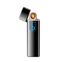 

New thin usb charging lighter touch screen electronic cigarette lighters small rechargeable electric lighter E0713