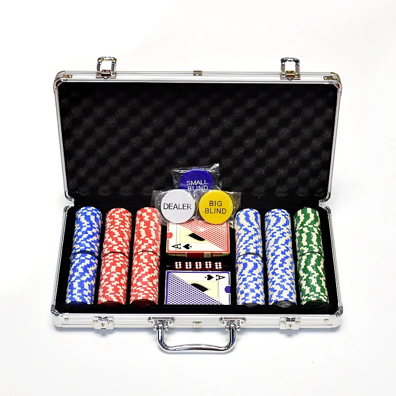 

YH 300pcs 14g Color Casino Chips Clay Crown Cheap Poker Chip Set With Case, Mix color