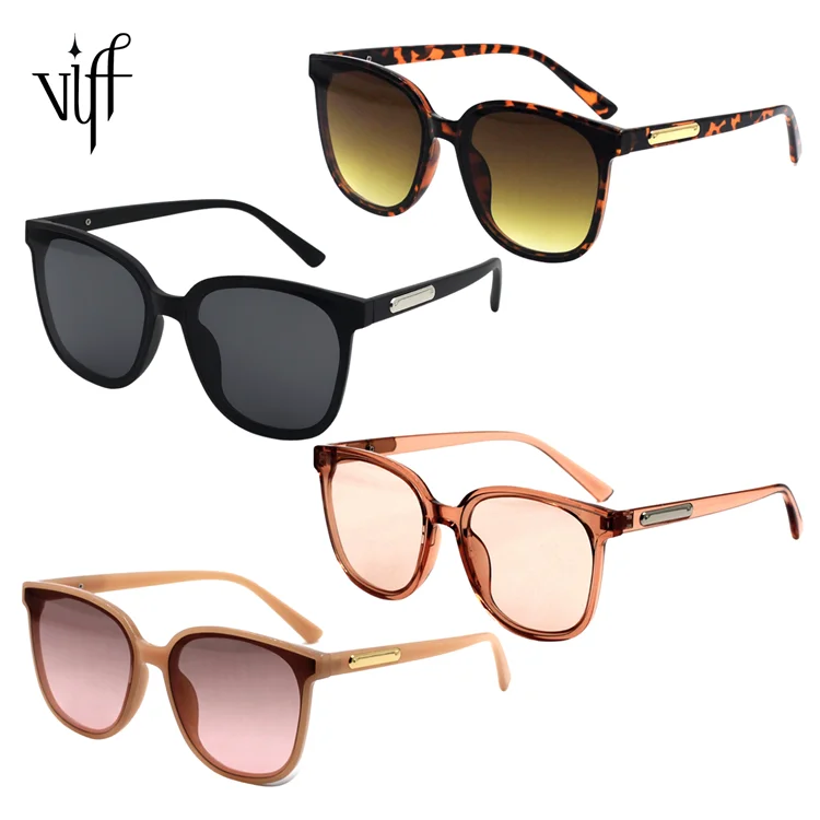 

2021 VIFF HP19649 Oversize Matte Style Metal Ornament Frame Retro Sun Glasses River Fashion Sunglasses and Eyewear