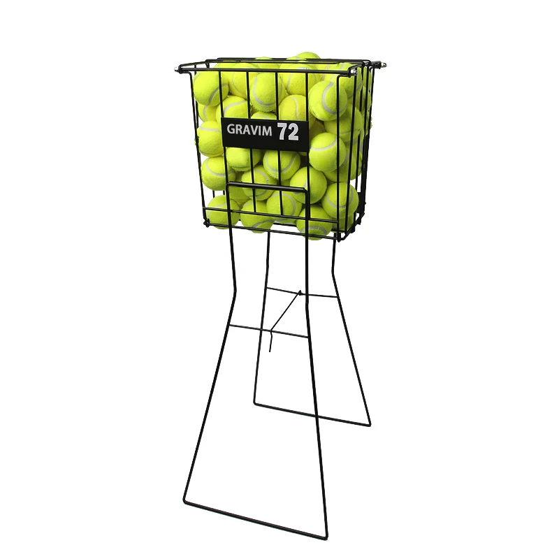 

Smart portable movable metal tennis ball picker basket trolley for training