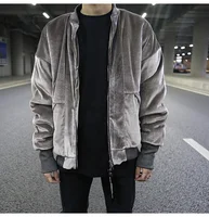 

OEM custom label high quality dropshipping stock mens velvet jacket