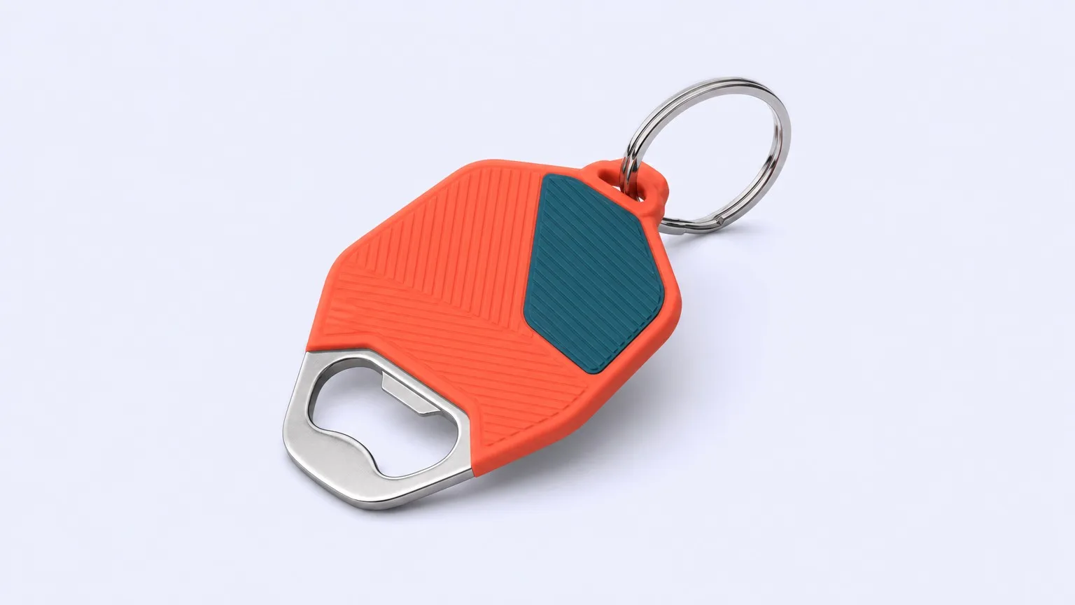 PVC keychain angled view