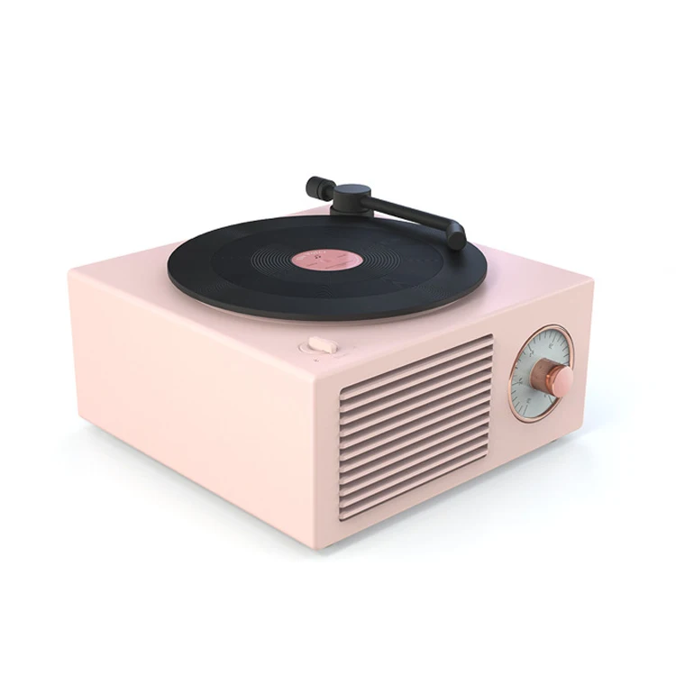 

Atomic Wireless Speaker Retro Vinyl Player Desktop Wireless Mini Stereo Speaker