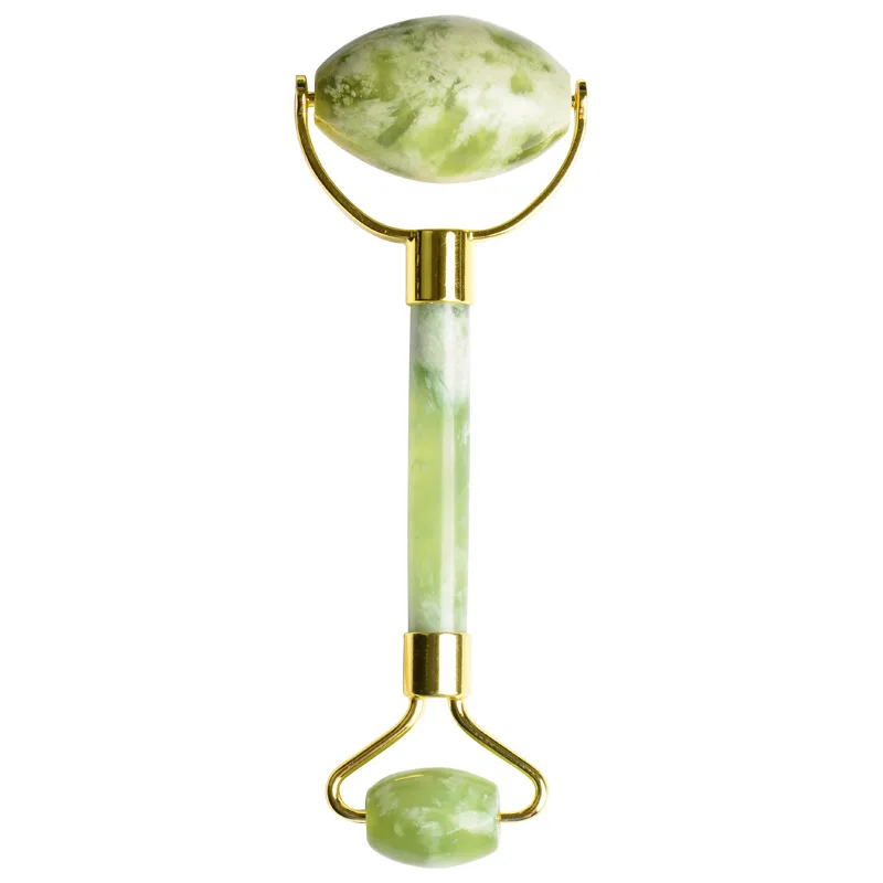 

2021 latest design Green xiuyan jade Facial massage roller Manufacturer best seller XiuYan jade face Roller
