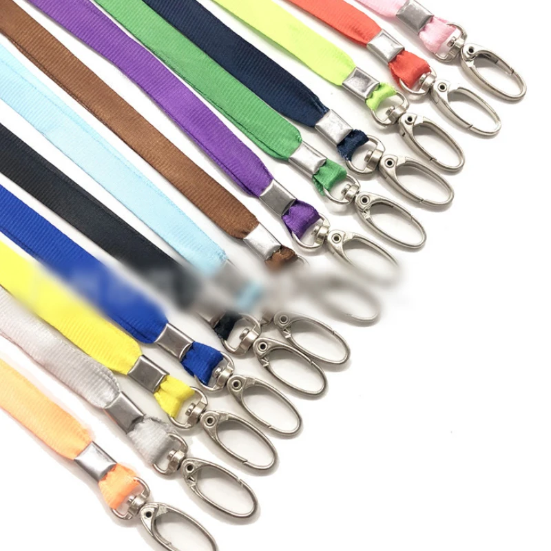 Soft 10mm 1cm PVC ID Name Badge Holder with Neck Strap Polyester Lanyard for Work & Accessory
