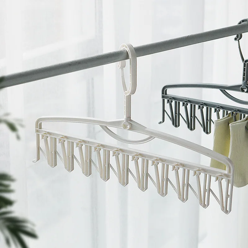 

Rotatable Sock Rack Windproof And Drying Socks Hanger Seamless Non-Slip Sock Rack 4 PCS For Household MZL