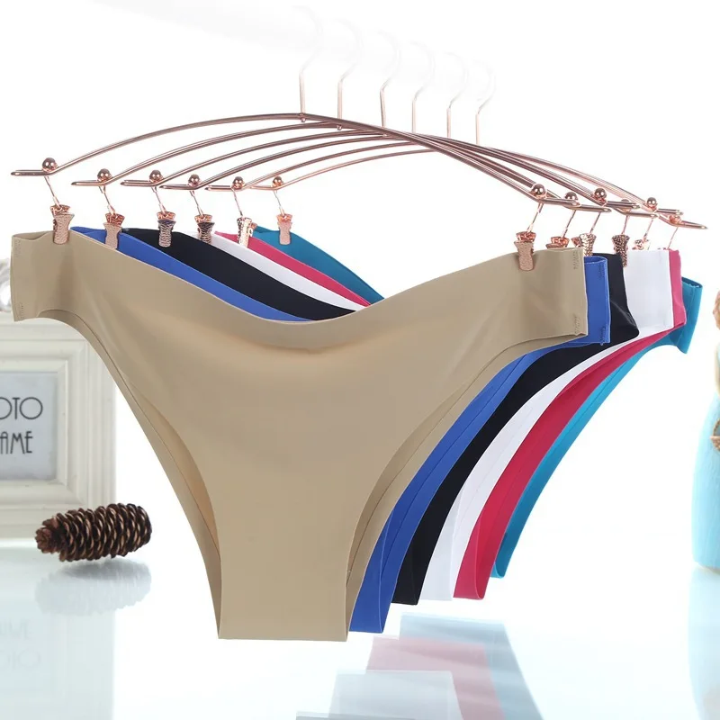 

Wholesale Women's Seamless Ladies Thong Mid Waist Soft Pink Panties Underwear G String Panty Sexy