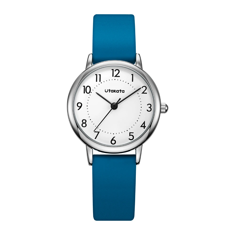

Utakata Fashion Alloy Watches For Child Soft Silicone Band Wristwatch Kids Watch A0001