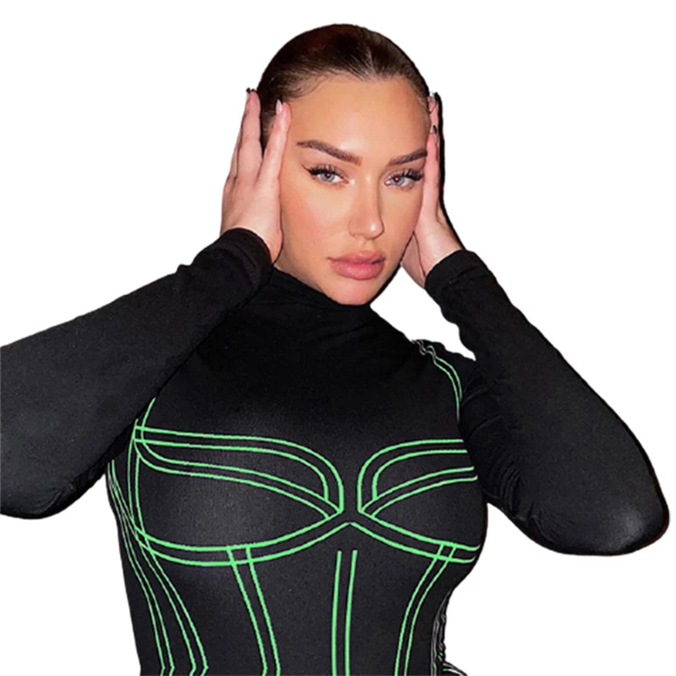 

S0932-spring fashion bodysuit and leggings set long sleeve two piece set sport fitness cloth