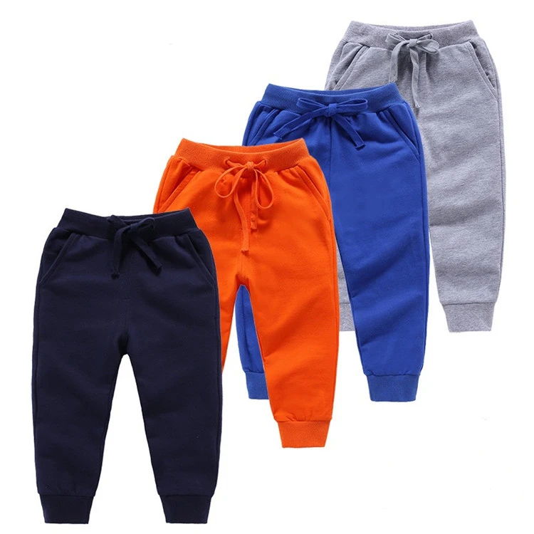 

Children Boys New Style Pure Color Knitted Track Pants In High Quality