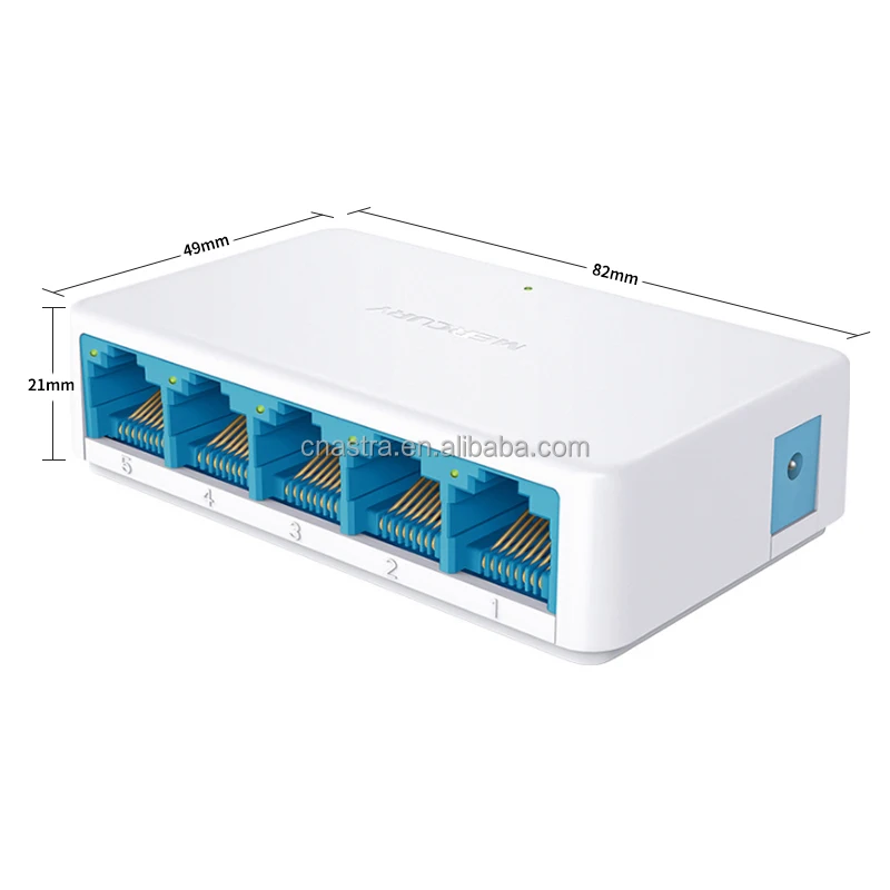 

5 Ports High Speed Gigabit Mini Network Switch RJ45 1000Mbps Fast Ethernet Network Switcher Hub Splitter SG105C smaller SG105M, White