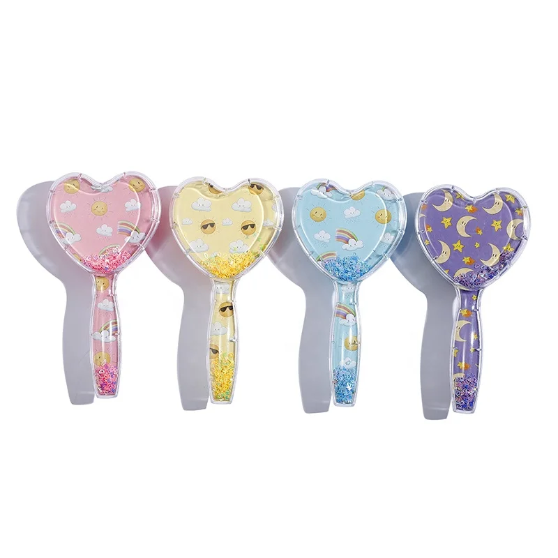 

Cute Heart-shaped Detangling Hairbrush Unbreakable Confetti Paddle Hair Brush OEM/ODM Customized Hairbrush Wholesale Factory, Customized color