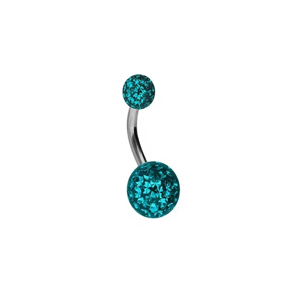 

Titanium Banana Navel Barbell Opal Balls, As your requirement from color chat