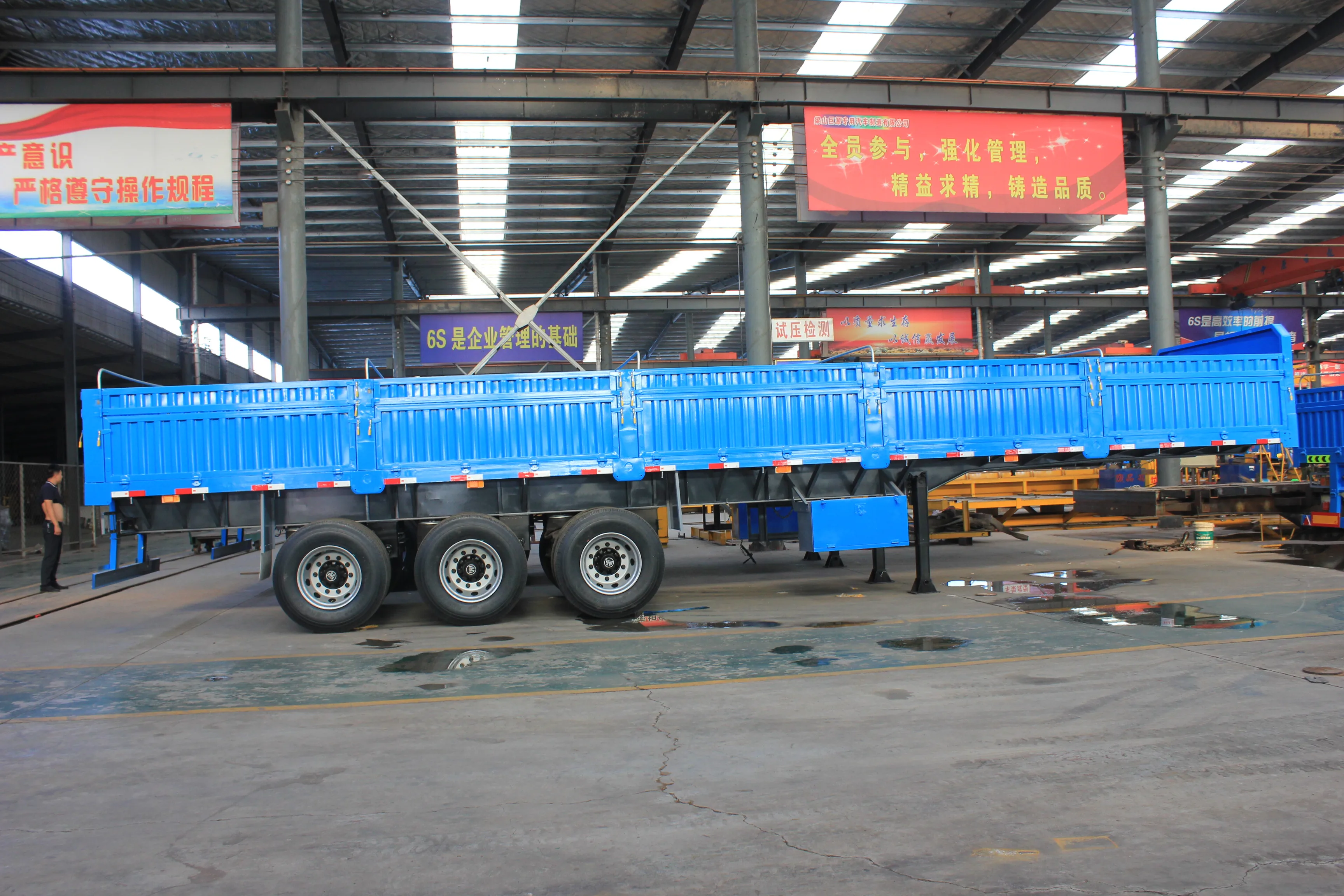 3 Axle 40ft Curtain Side Semi Trailer Side Steel Wall Semi Trailer Side