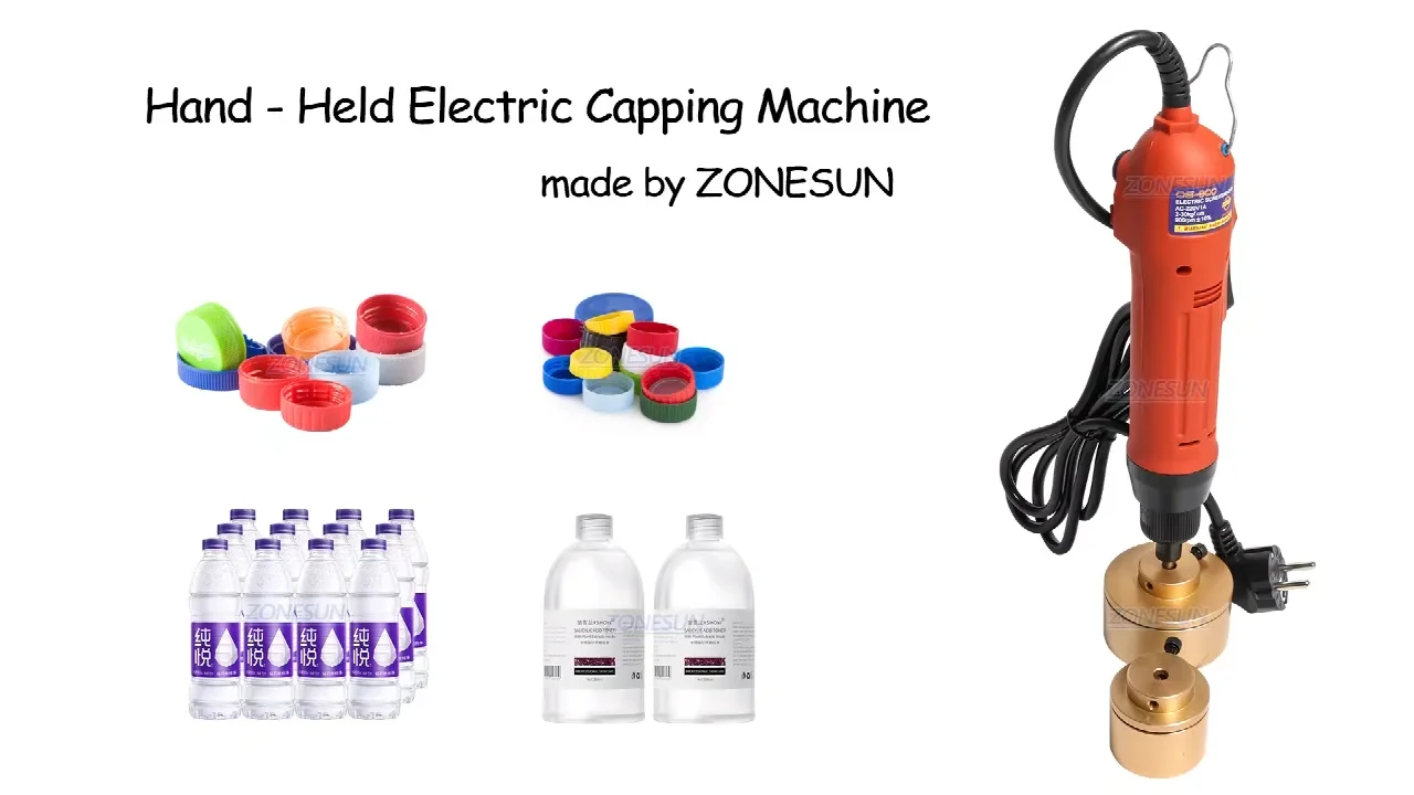 Zonesun Zsxg600 Portable Automatic Electric Bottle Capping Machine Cap
