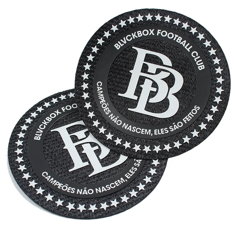 Bulk Customized Printing Logo Heat Transfers Patches With Tatami Fabric