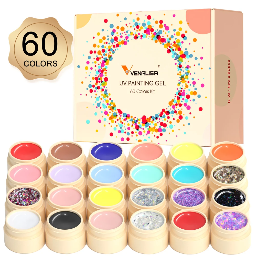 

Venalisa Nail Painting Color Gel 60 Colors 5g Solid Nail Gel
