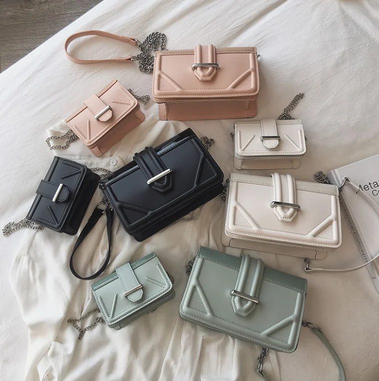 

2 Size 2020 Bright color Glossy Leather Handbags Women Mommy and me Purses crossbody Clutch bag, 4 colors