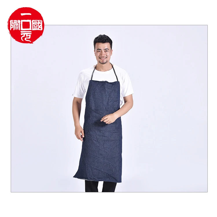 

New Black kitchen bib apron water-resistant durable adjustable chef worker aprons unisex