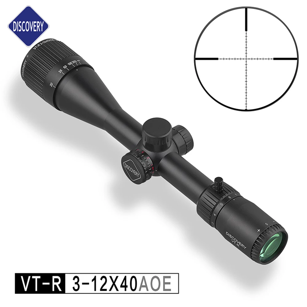 

Discovery Optics VT-R 3-12X40 AOE Tactical Riflescope Mil-Dot Reticle Sight 25.4mm Tube Telescope Hunting Scope Fit .22LR Airgun