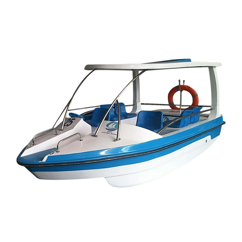 

8 Seater FRP Fiberglass Automatic Drainage Electric Inboard Motor Boat, Customized color
