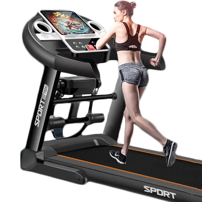 

Gym Equipment Treadmill Home Fitness Running Machine/Easy Installation Commercial Gym Club Treadmill For Low Noise, Black