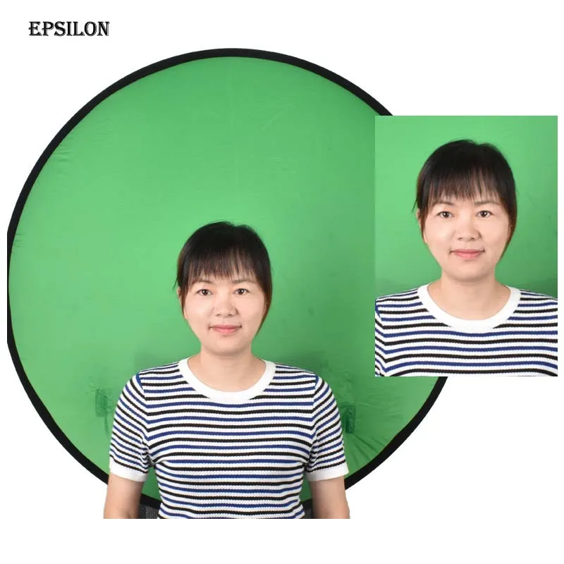 

Epsilon Photography Chroma key Backdrop Cotton Background Green Blue Screen 2 in 1 Reflector For Facebook Live Photography