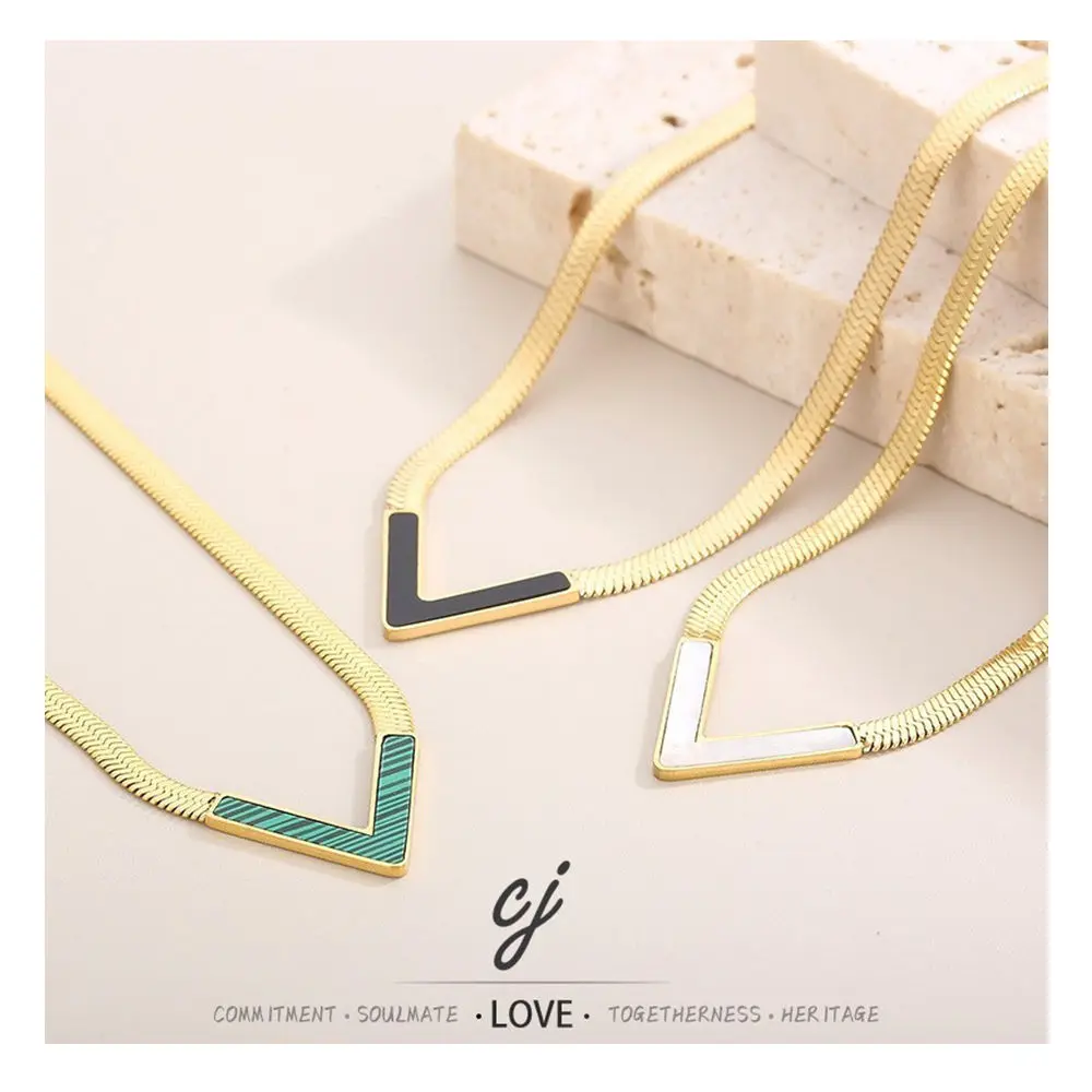 Carline Wholesale 18k Gold Plated Stainless Steel Necklaces Snake Chain for Women Lowest Price High Quality