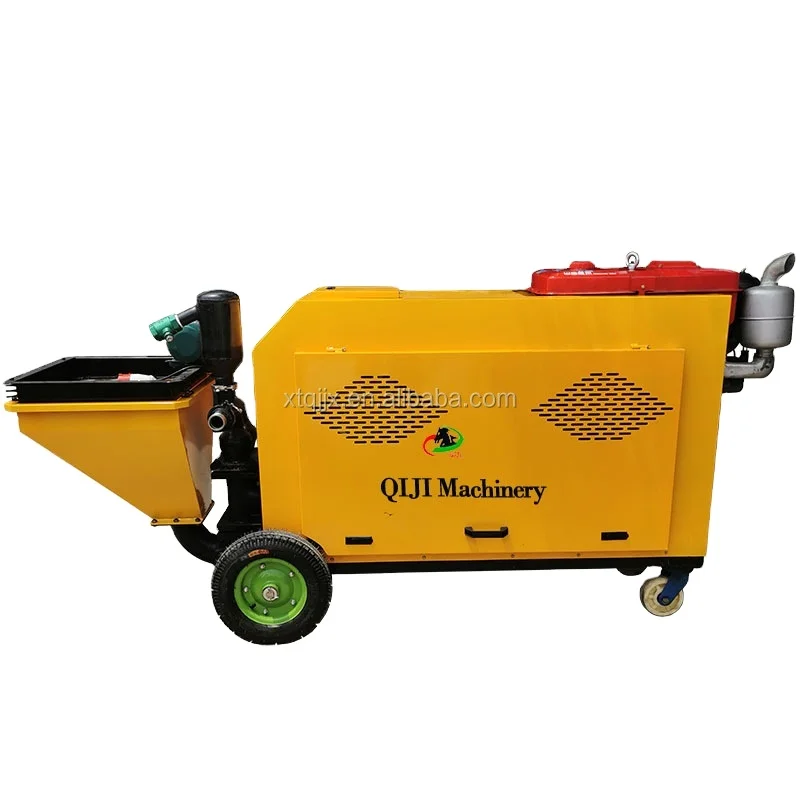 

dual-cylinder plunger diesel-powered internal and external wall plastering and spraying machine