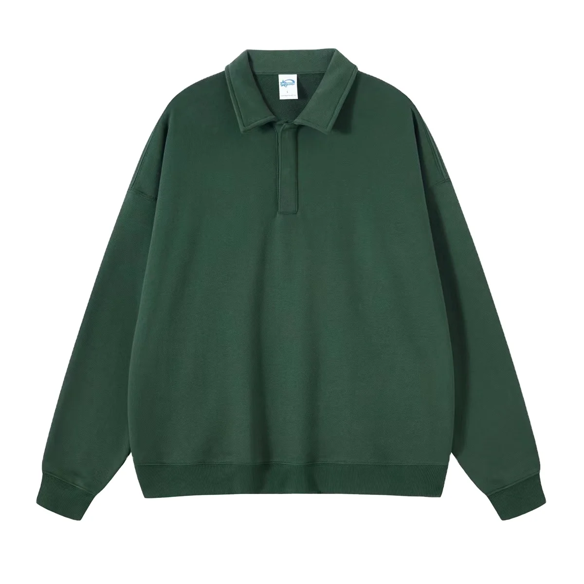 China Factory 340G Wholesale Solid French Terry O-Neck Silk Screen Printed Oversized Men's Casual Breathable Cotton/Polyester