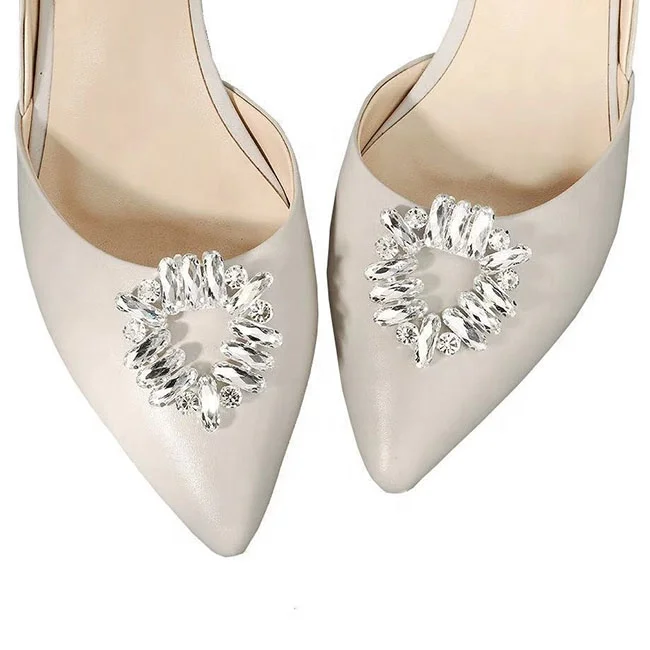 

Crystal Decorations Shoes Clips Bridal Wedding Party Shoes Ornament Accessories Women Elegant Rhinestones Ornament For Shoes, Same as picture