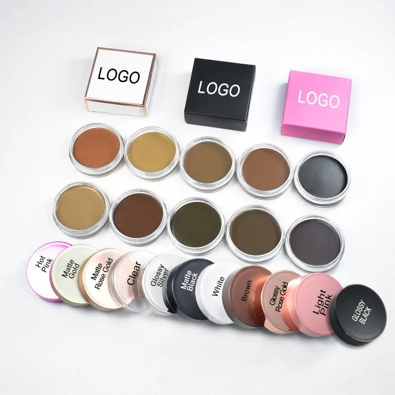 

Private Label 10-color Dyed Eyebrow Pomade Cream with Brush Custom Logo Waterproof Natural Pigment Makeup Bulk Free Shipping