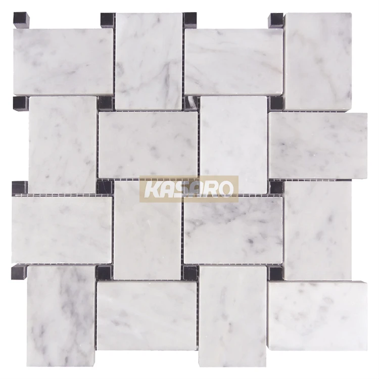 Carrara White Backsplash Tile Marble Mosaic For Wall Decoration