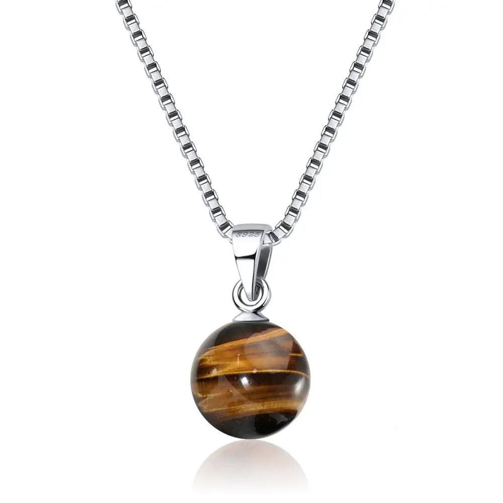 

RINNTIN SN87 Women Bead Necklace Jewelry 925 Sterling Silver Jewelry Making Supplies Pendant Necklace