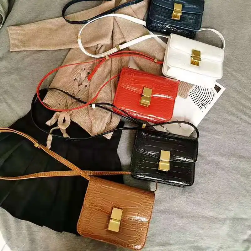 

High quality crossbody shoulder bag crocodile pu leather ladies hand bags