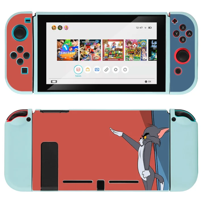 

Colors cute cartoon frosted silicone protective case cover plug in base for Nintendo switch, Picture