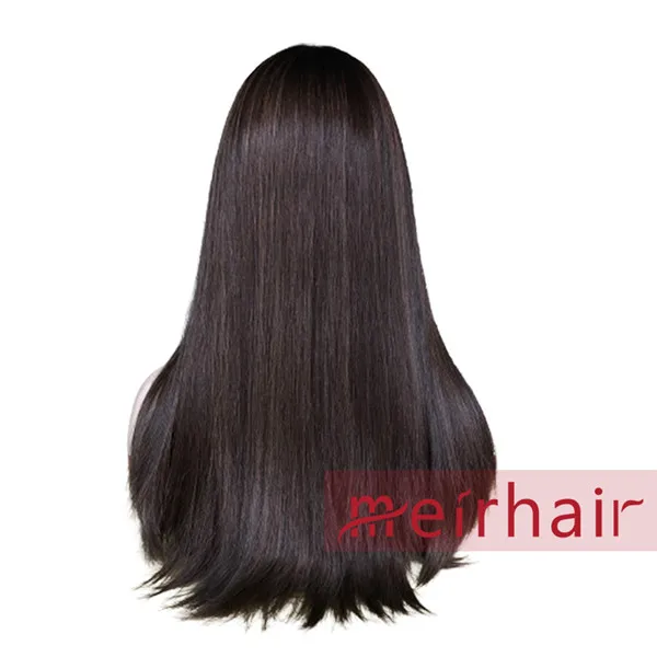 

Top Quality Custom Wig Silk Top Invisible Knots European Virgin Human Hair Natural Color wig with silk top