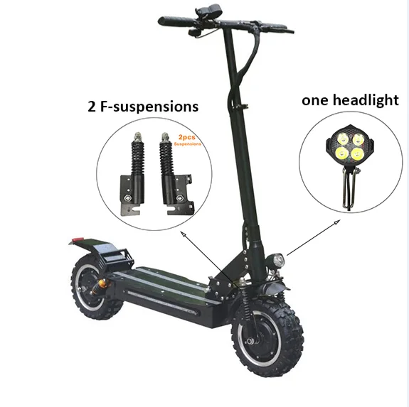 

4800W Balancing Scoot Off Road Electric Scoters With 2400W Dual Motor Scotter E Skooter Fast Charger Adult Scooter Electric, Black