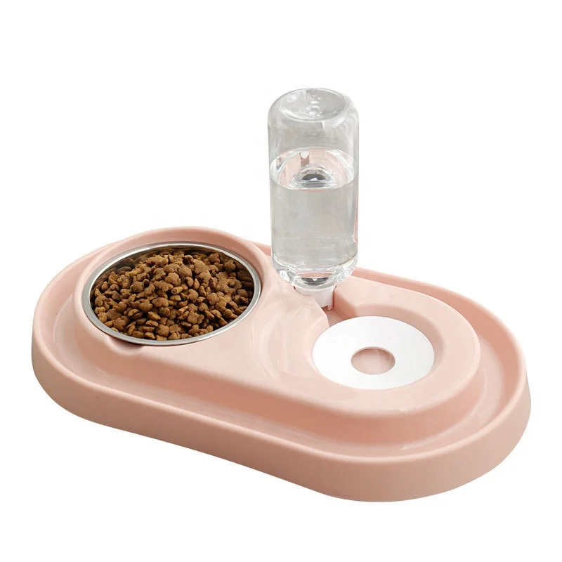 

2 in 1 New Design Automatic dog waterAutomatic Cat Feeder Dog and Cat Water Drinker Dispenser Water Drinking Fountain, Pink,smoke grey,blue