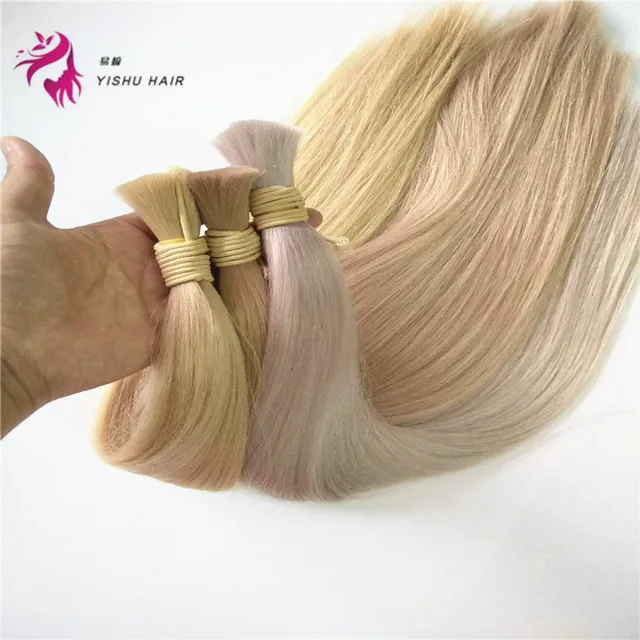 

Factory price high quality Remy Hair Bulk Bundles 100% pure russian Human bulk hair bundle, Natural color #1b