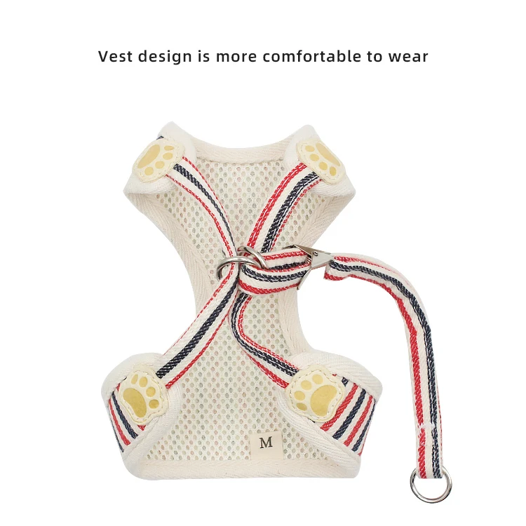 

Vest Soft Dog Harness And Leash Set Dog Collar Leash Set, Red/ blue