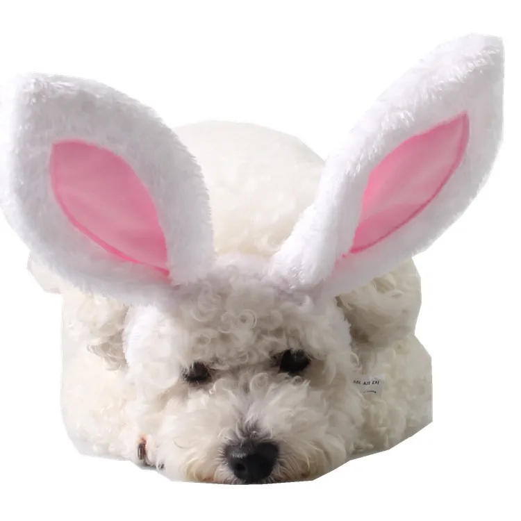 

Costume Warm Rabbit Hat Cosplay Accessories Easter Rabbits Ears Headwear Accessory For Dog Cat Pet, As picture show