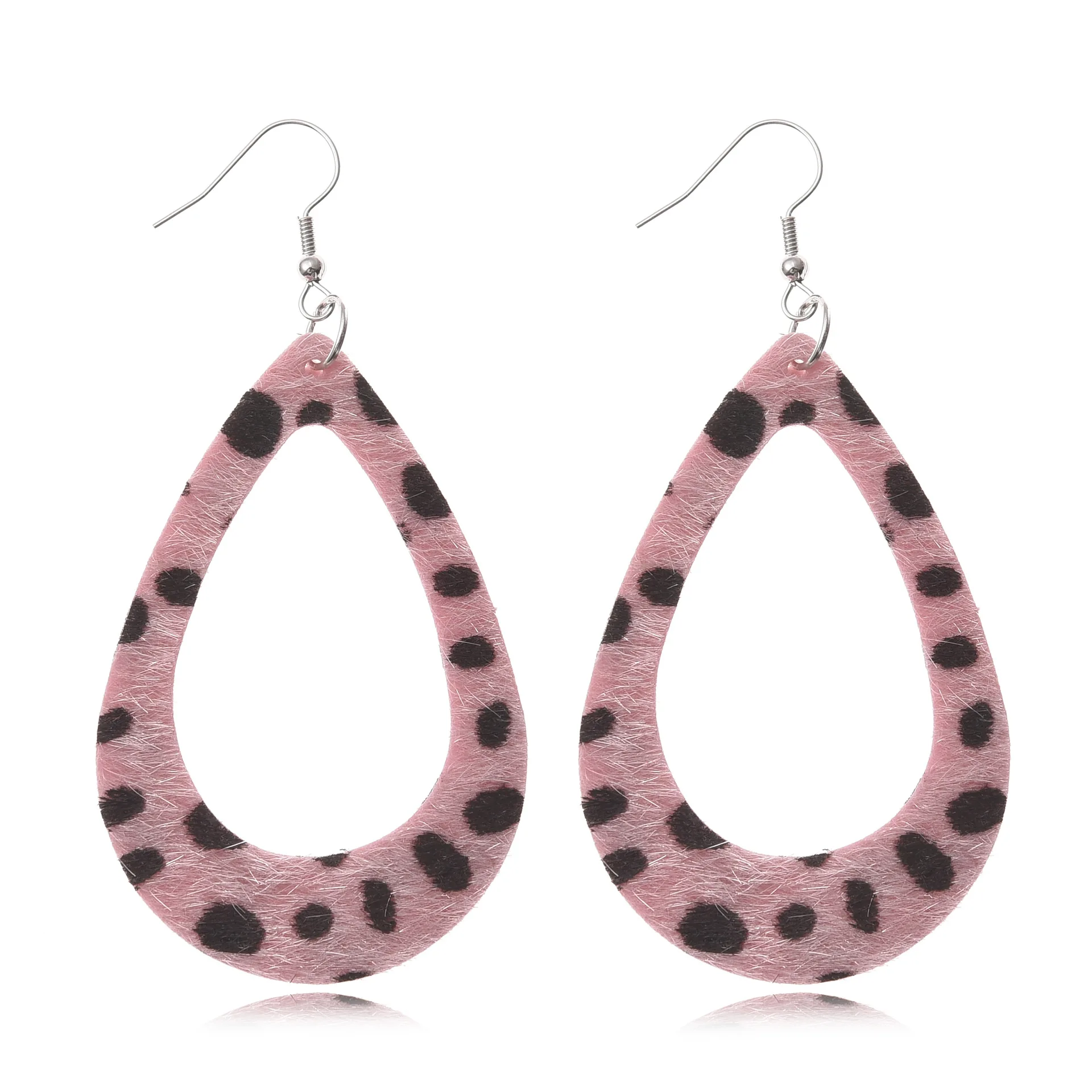 

hyperbole hollow earrings, pu leather earrings leopard print plush earring 2020, Usa flag