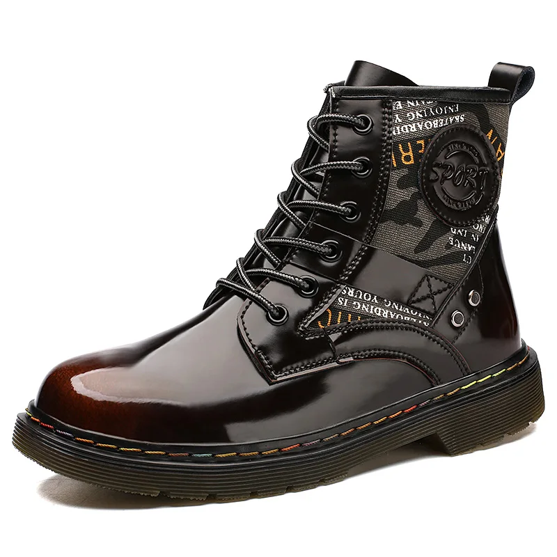 

Two layer leather versatile couple four seasons boots Korean fashion versatile shoes tooling boots women's Boots