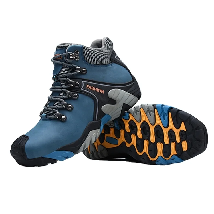 

Big Size Male Mountain Climbing Shoes Waterproof Anti-slip Trekking Sneakers Outdoor Ankle Men Hiking Shoes, Khaki/black/brown/blue